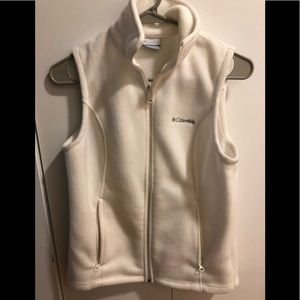 Columbia white fleece vest